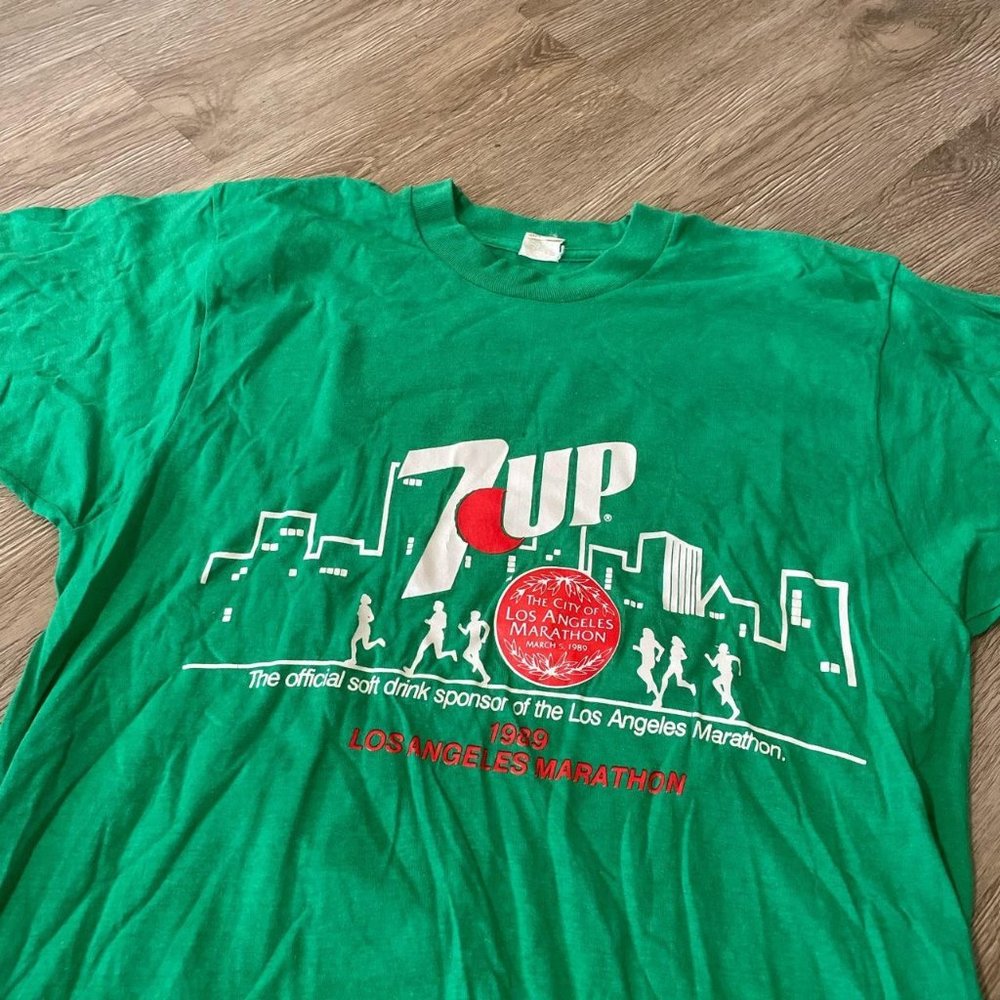 Vintage 1989 la marathon 7up t